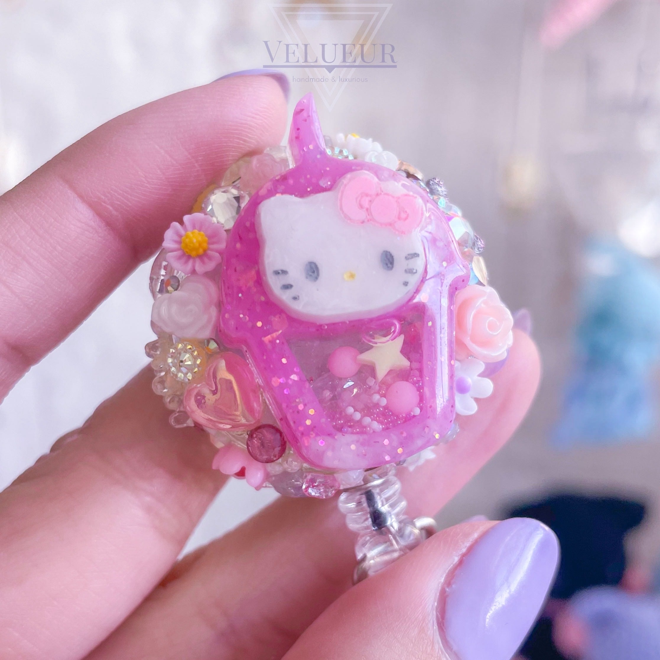 Hello Kitty Boba Badge Reel