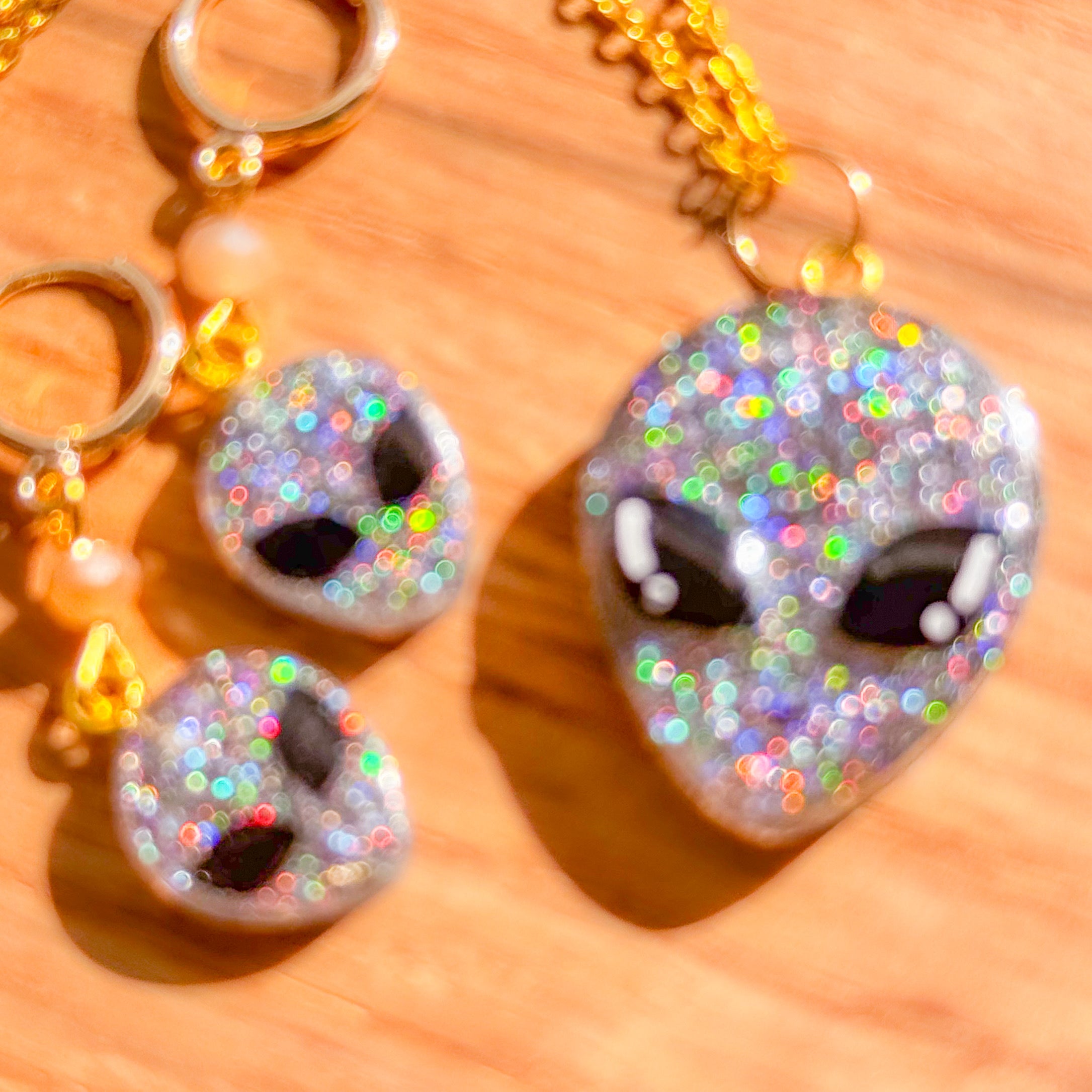 Alien Earrings and Necklace