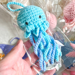 Small Crochet Blue Jellyfish