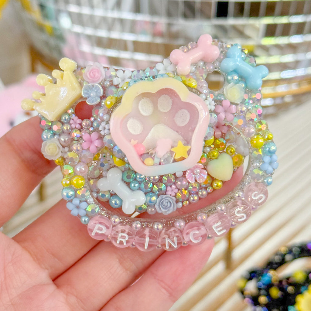 Princess Paw Pacifier (dry rattle shaker)