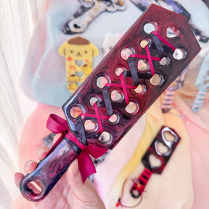 Red and Black Corset Paddle