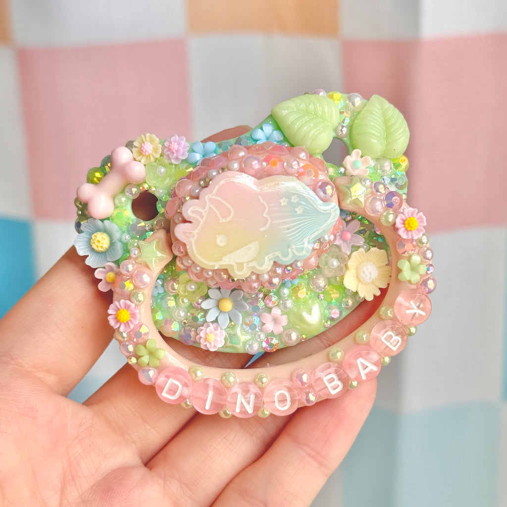 Dino Baby Pacifier (Triceratops)