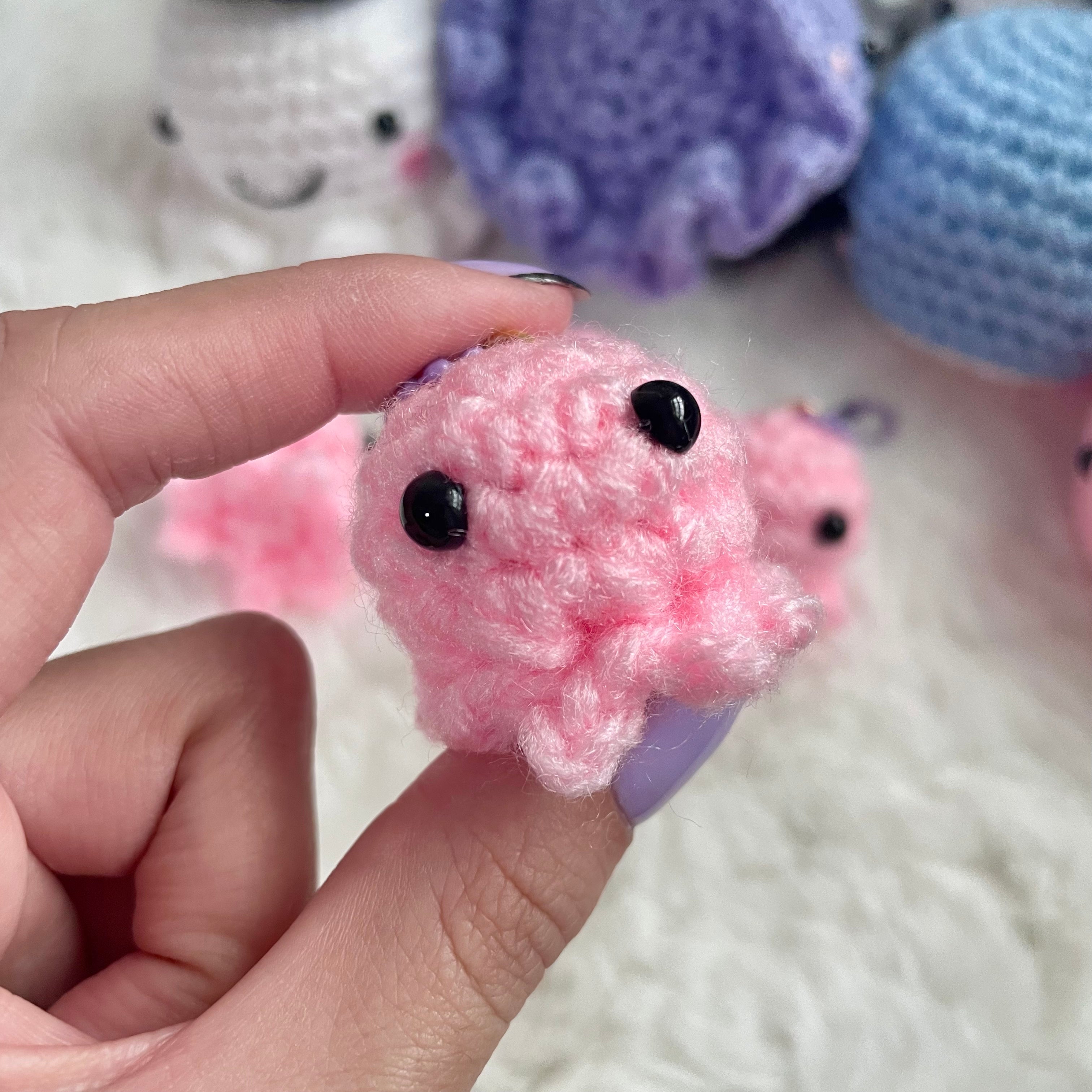 Pink Crochet Octopus Charm