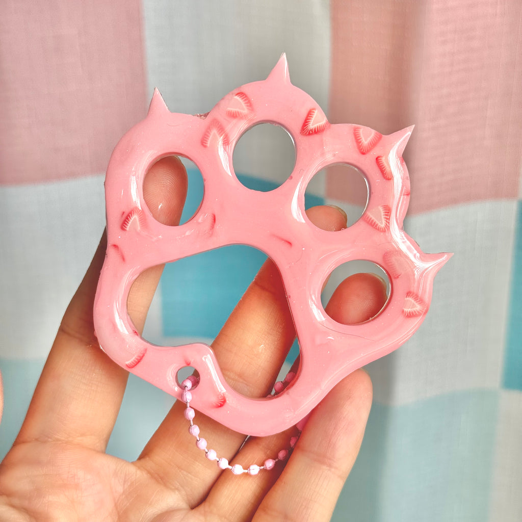 Strawberry Paw Keychain
