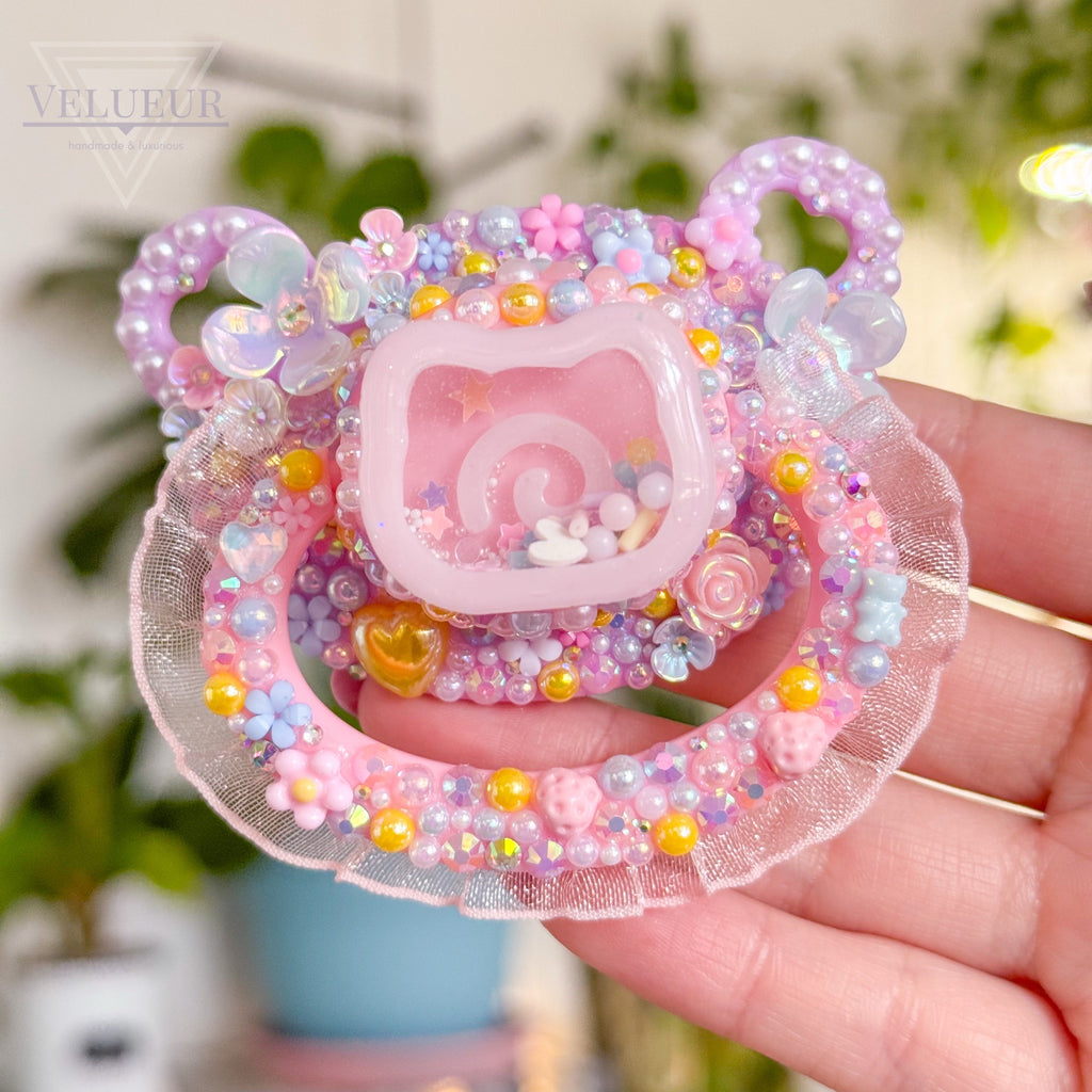 Cat Swirl Cake Pacifier (dry shaker)
