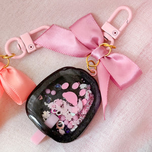 Black Cat Paw Keychain