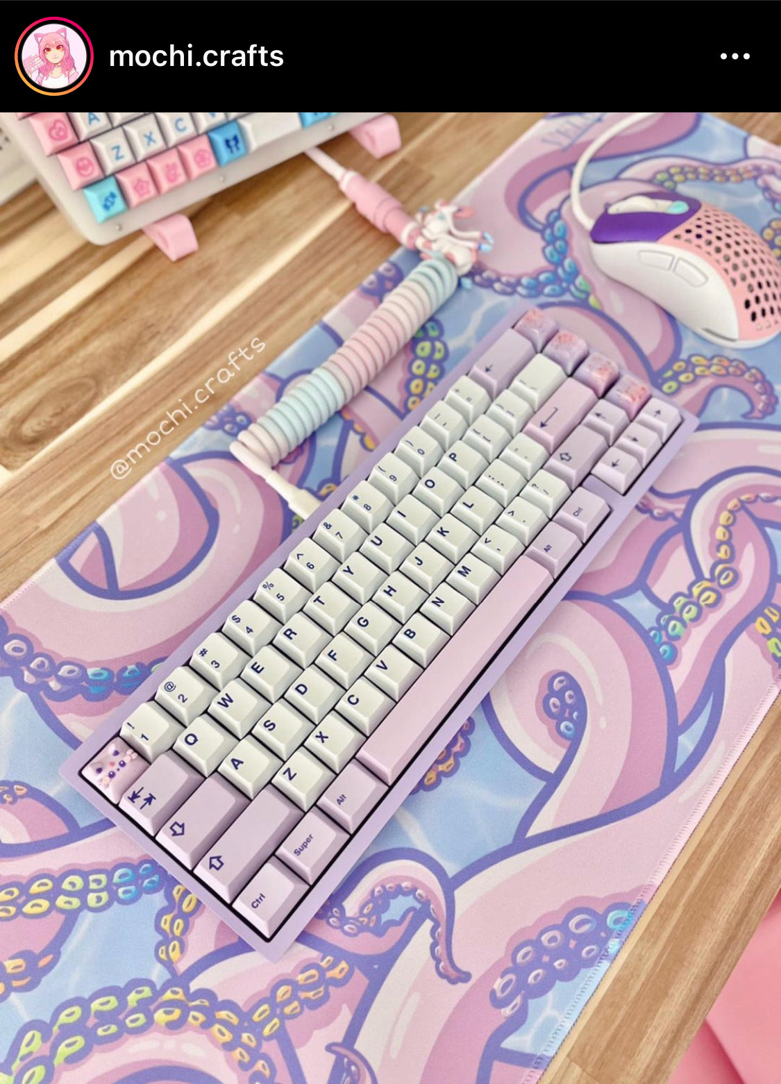 Pink Tentacle Mousepad
